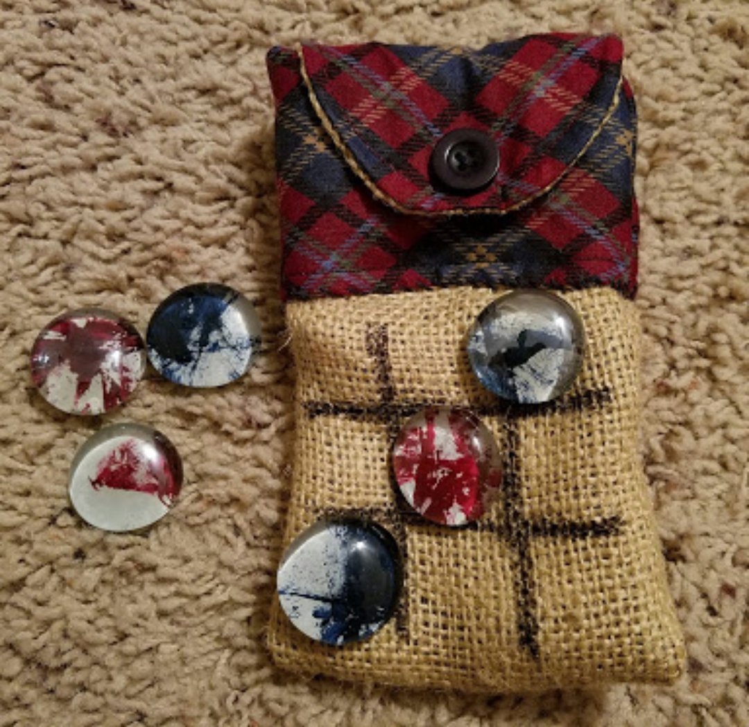 This version of Tic Tac Toe allows a child to participate in making as a gift and still look very nice. 