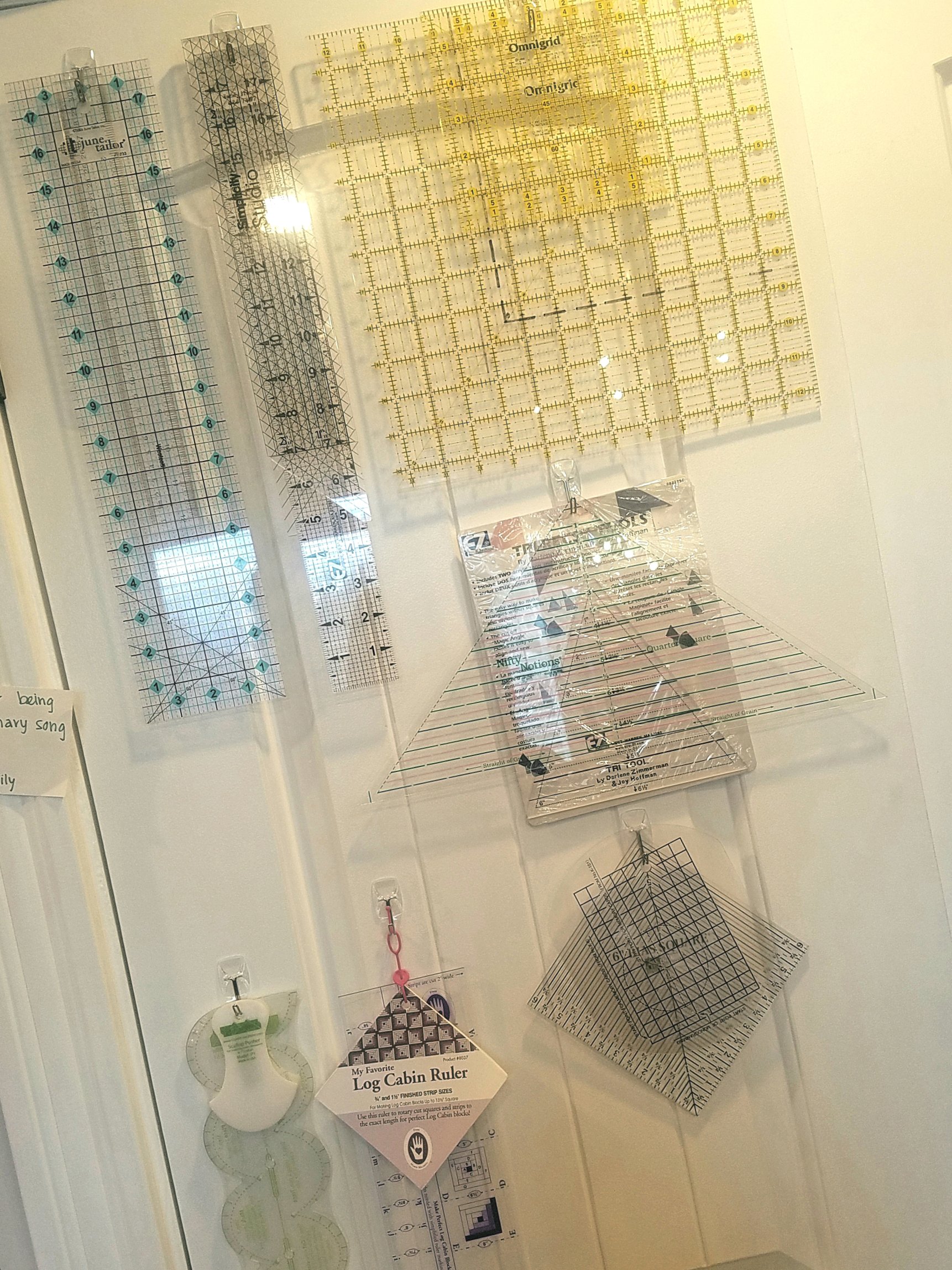 Use Command Hooks for  Affordable Craft Room Organization

