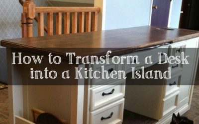 How to Transform a Desk into a Kitchen Island