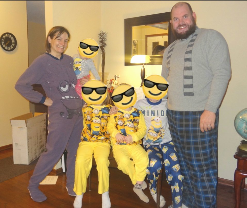 Minion and Gru PJs as well as the purple Minion made using toll paint. 