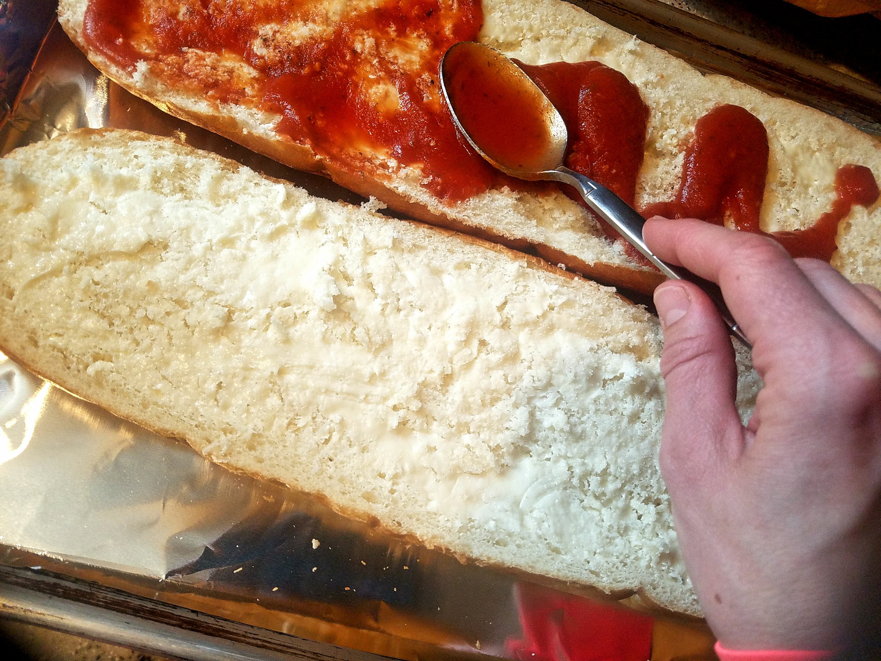 Pizza Boats, an easy meal that's quick to the table. 